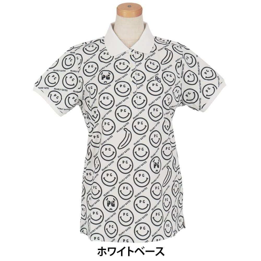 パーリーゲイツ PEARLY GATES　レディース バナナPG SMILE柄 ジャージ 半袖 ポロシャツ 055-5160416　2025年モデル 詳細5