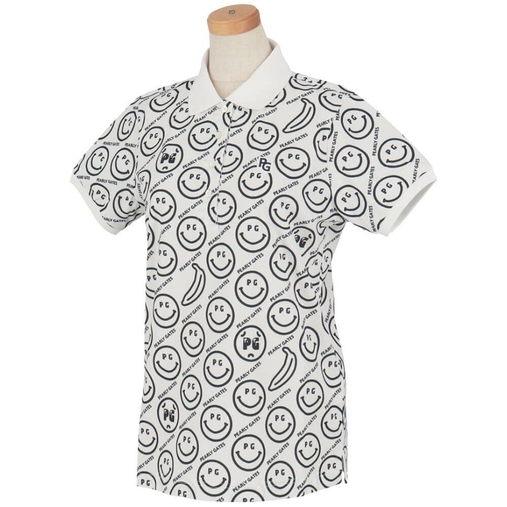 パーリーゲイツ PEARLY GATES　レディース バナナPG SMILE柄 ジャージ 半袖 ポロシャツ 055-5160416　2025年モデル 詳細7