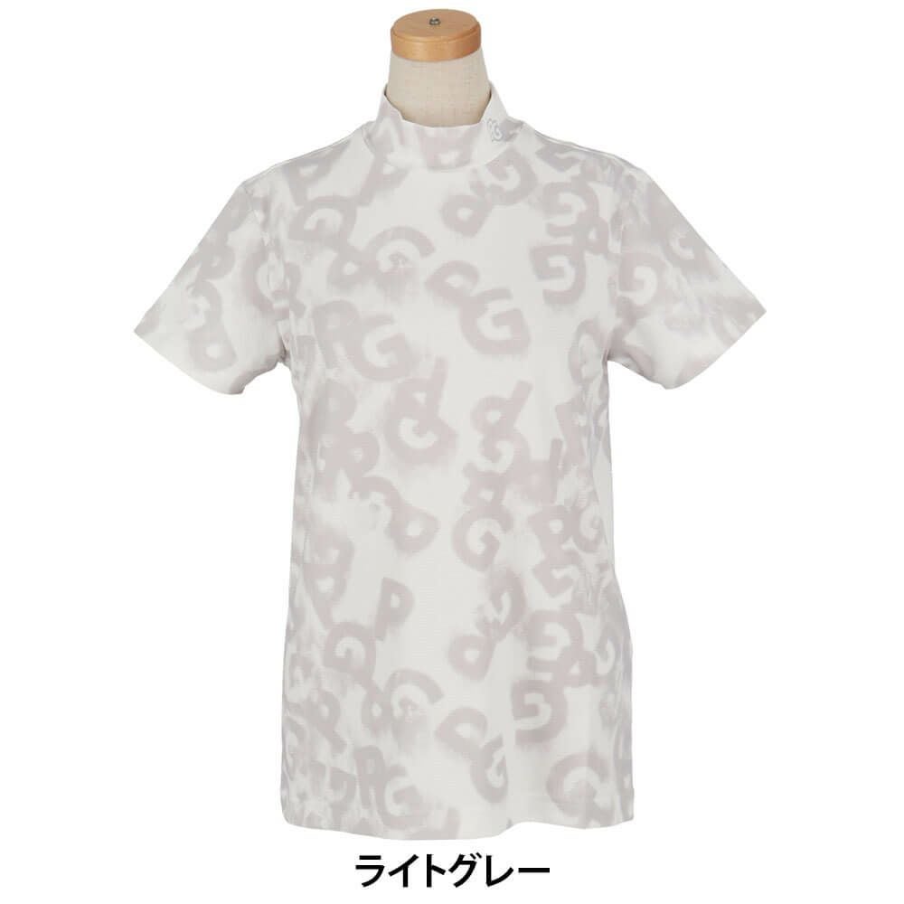 パーリーゲイツ PEARLY GATES レディース PGロゴデニム柄 Peストレッチ 半袖 ハイネックシャツ 055-5167404 2025年モデル