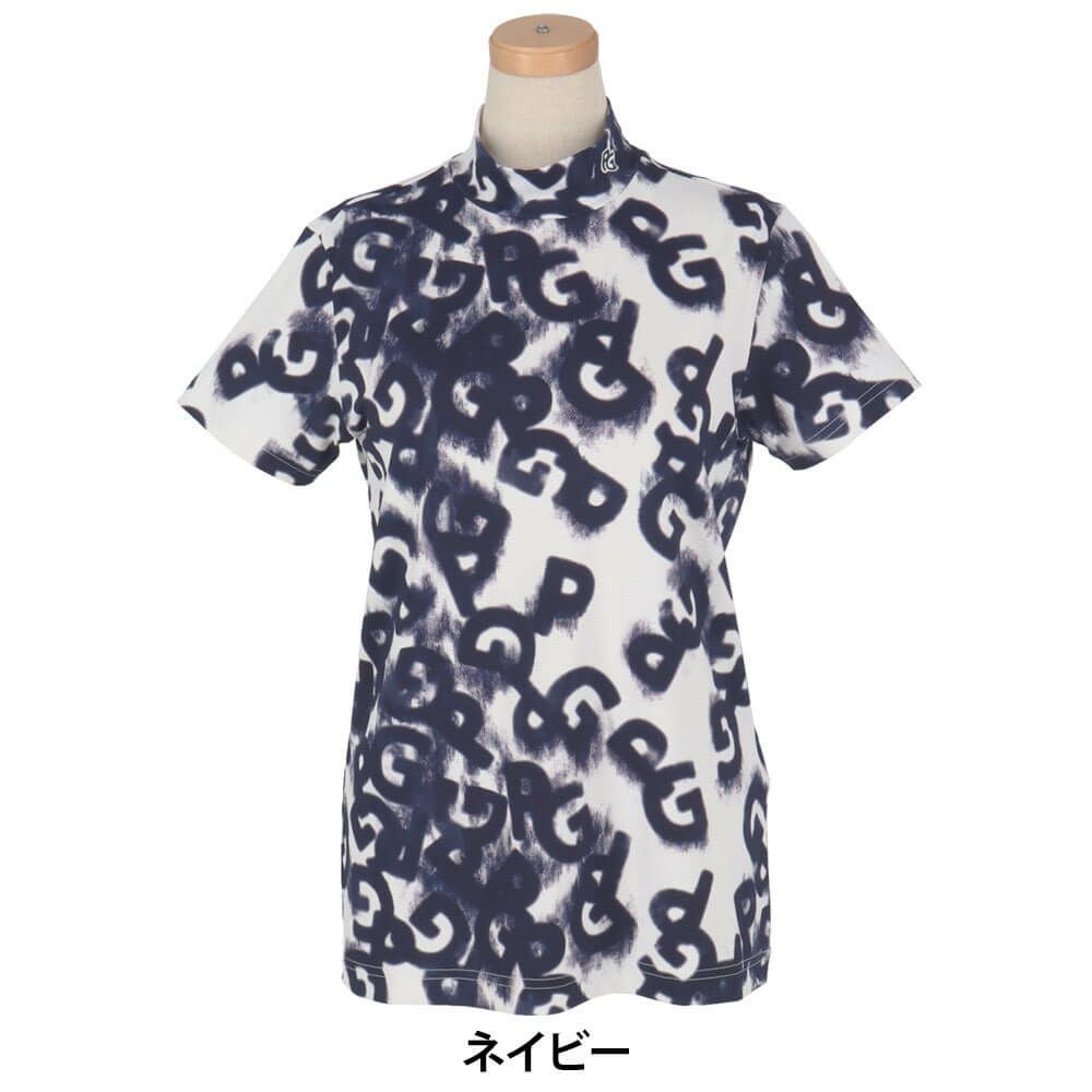 パーリーゲイツ PEARLY GATES　レディース PGロゴデニム柄 Peストレッチ 半袖 ハイネックシャツ 055-5167404　2025年モデル 詳細8