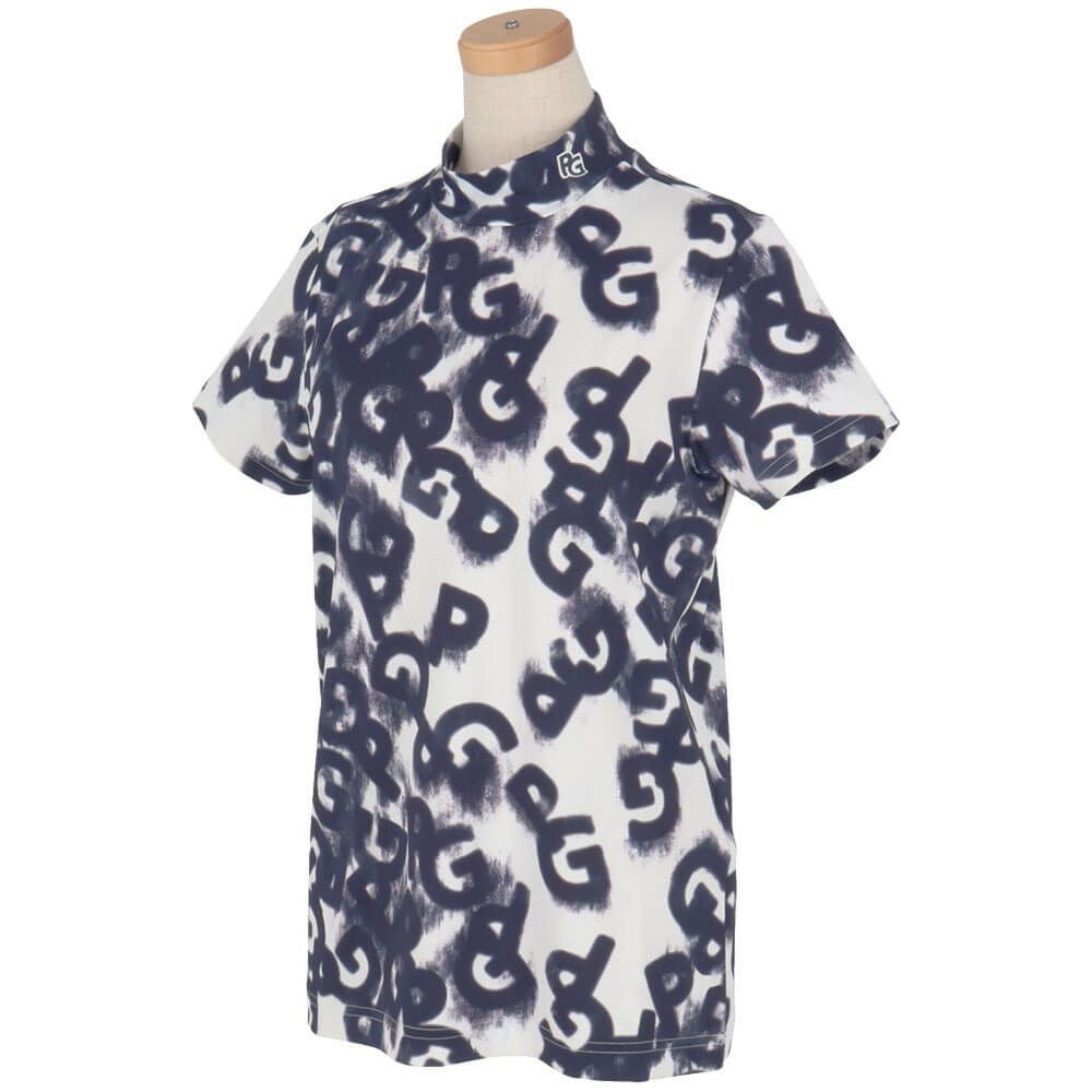 パーリーゲイツ PEARLY GATES　レディース PGロゴデニム柄 Peストレッチ 半袖 ハイネックシャツ 055-5167404　2025年モデル 詳細10