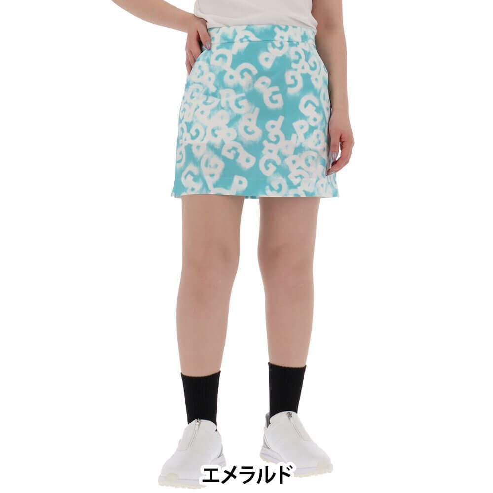 パーリーゲイツ PEARLY GATES　レディース ロゴデニムプリント TEXBRID 二重織裏使い スカート 055-5134406　2025年モデル 詳細2