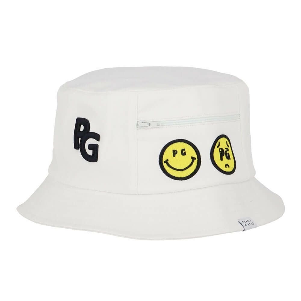 パーリーゲイツ PEARLY GATES　ポケット付き UV ハット 053-5187405 030 ホワイト　2025年モデル ホワイト