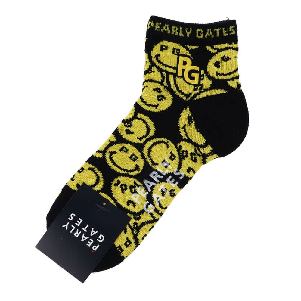 パーリーゲイツ PEARLY GATES レディース バナナPG SMILE柄 ショートソックス 053-5186402 122 ネイビー 2025年モデル
