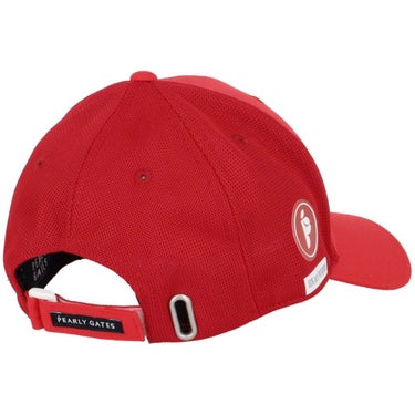 パーリーゲイツ PEARLY GATES　Bioネーム リサイクルツイル キャップ 053-5187501 100 レッド　2025年モデル レッド 詳細2