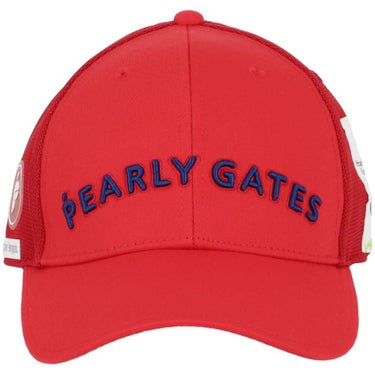 パーリーゲイツ PEARLY GATES　Bioネーム リサイクルツイル キャップ 053-5187501 100 レッド　2025年モデル レッド 詳細5