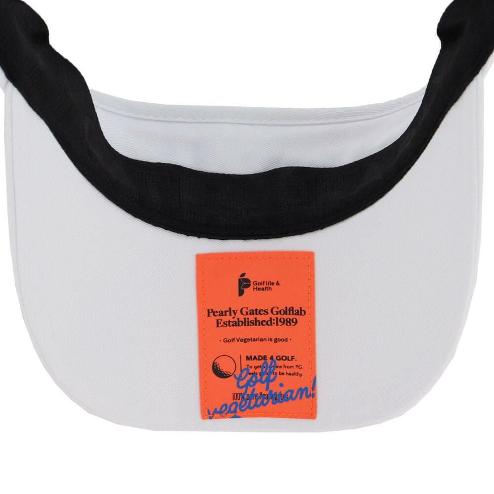 パーリーゲイツ PEARLY GATES　Bioネーム リサイクルツイル バイザー 053-5187502 030 ホワイト　2025年モデル ホワイト 詳細5