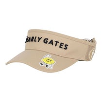 パーリーゲイツ PEARLY GATES　Bioネーム リサイクルツイル バイザー 053-5187502 040 ベージュ　2025年モデル ベージュ