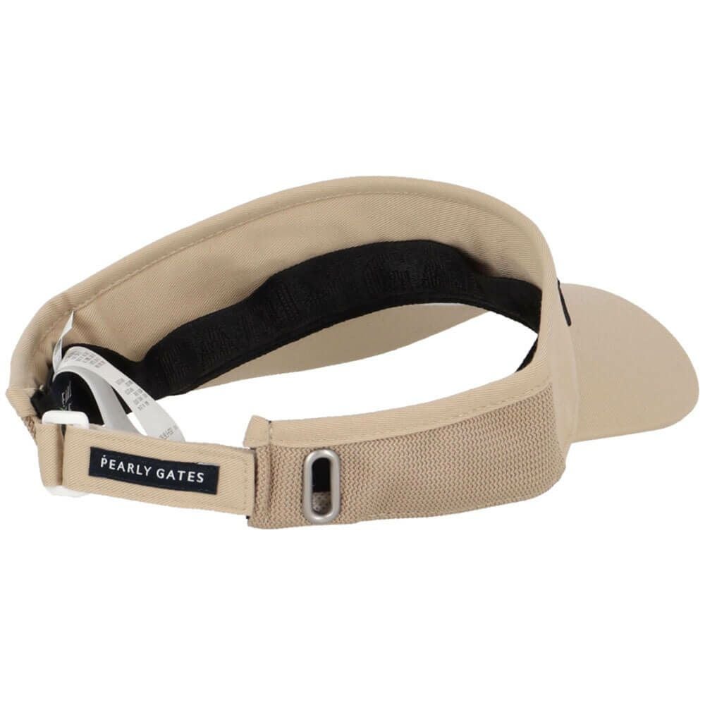 パーリーゲイツ PEARLY GATES　Bioネーム リサイクルツイル バイザー 053-5187502 040 ベージュ　2025年モデル ベージュ 詳細2