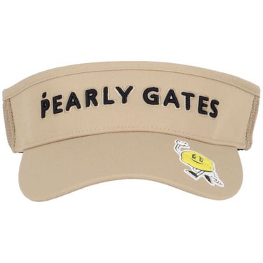 パーリーゲイツ PEARLY GATES　Bioネーム リサイクルツイル バイザー 053-5187502 040 ベージュ　2025年モデル ベージュ 詳細4