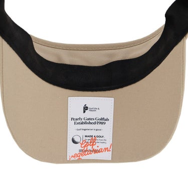 パーリーゲイツ PEARLY GATES　Bioネーム リサイクルツイル バイザー 053-5187502 040 ベージュ　2025年モデル ベージュ 詳細5