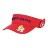 パーリーゲイツ PEARLY GATES　Bioネーム リサイクルツイル バイザー 053-5187502 100 レッド　2025年モデル レッド