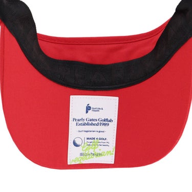 パーリーゲイツ PEARLY GATES　Bioネーム リサイクルツイル バイザー 053-5187502 100 レッド　2025年モデル レッド 詳細5