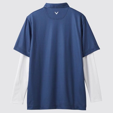 キャロウェイ Callaway　メンズ ストライププリント 鹿の子 半袖 ポロシャツ ＆ 長袖 インナーシャツ C25134126　2025年モデル 詳細3