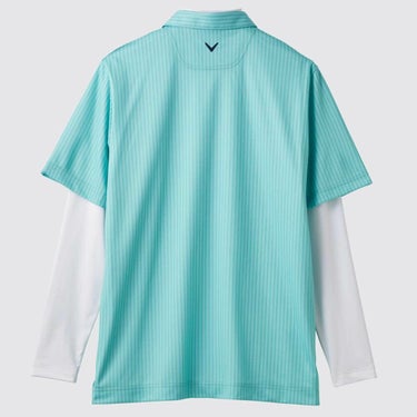 キャロウェイ Callaway　メンズ ストライププリント 鹿の子 半袖 ポロシャツ ＆ 長袖 インナーシャツ C25134126　2025年モデル 詳細6