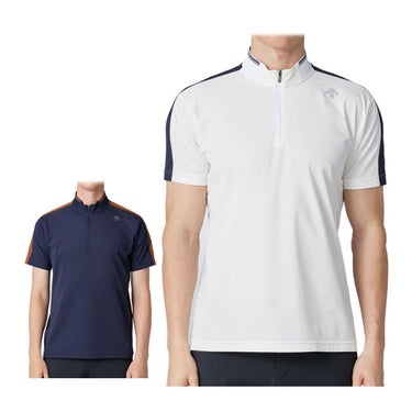 デサントゴルフ DESCENTE GOLF　メンズ スタンドカラー ハーフジップ 半袖 ハイネックシャツ DG5SHS22M　2025年モデル 詳細1