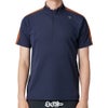 デサントゴルフ DESCENTE GOLF　メンズ スタンドカラー ハーフジップ 半袖 ハイネックシャツ DG5SHS22M　2025年モデル ネイビー