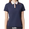 デサントゴルフ DESCENTE GOLF　レディース 鹿の子 半袖 ポロシャツ DG5SHS13L　2025年モデル ネイビー