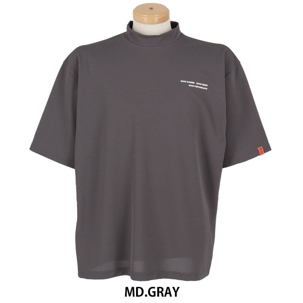 ユナイテッドアローズゴルフ　メンズ 半袖 ハイネックシャツ 6017-699-0112　2025年モデル MD.GRAY