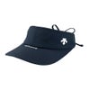 デサントゴルフ DESCENTE GOLF　レディース ワイドブリム リボン サンバイザー DG5SCP53L NV00 ネイビー　2025年モデル ネイビー