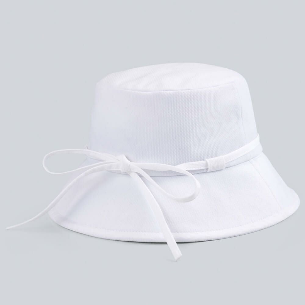 デサントゴルフ DESCENTE GOLF　レディース リボン バケットハット DG5SCP70L WH00 ホワイト　2025年モデル 詳細1