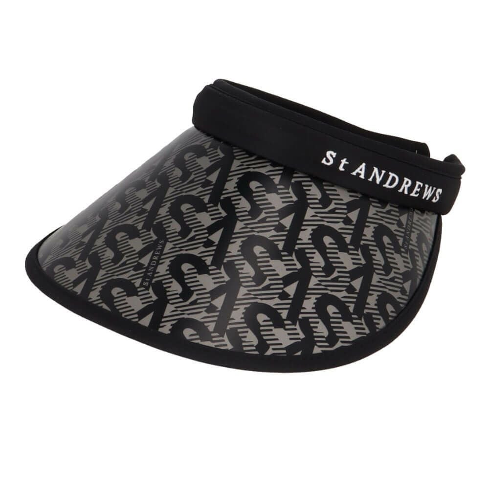 セントアンドリュース St ANDREWS　レディース クリップ UV バイザー 042-5187554 010 ブラック ゴルフウェア