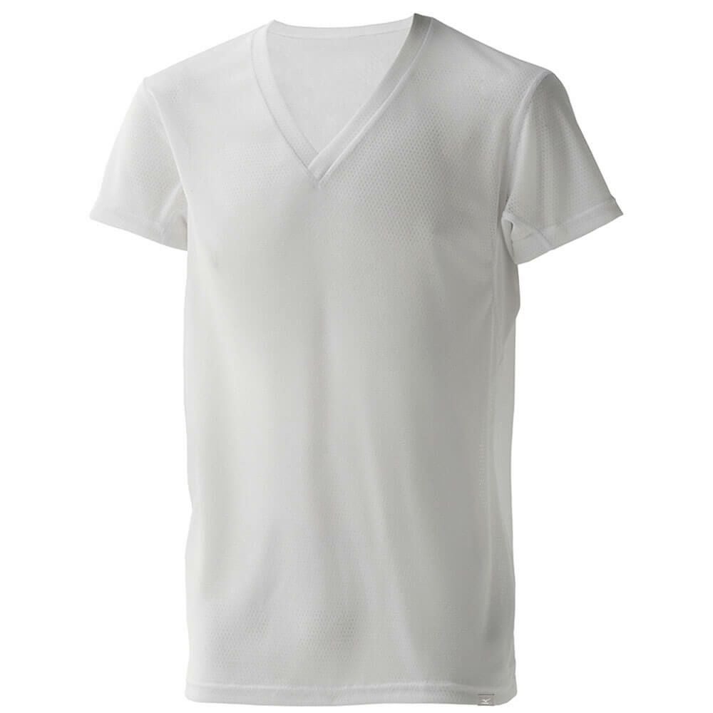 ミズノ MIZUNO メンズ カルエアー アンダー Vネック 半袖 シャツ C2JAB112