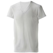 ミズノ MIZUNO　メンズ カルエアー アンダー Vネック 半袖 シャツ C2JAB112