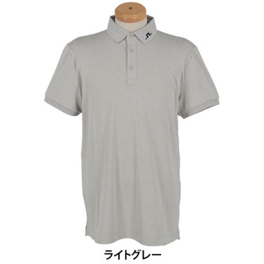 Jリンドバーグ J.LINDEBERG　メンズ バックブリッジ ロゴ刺繍 半袖 ポロシャツ 071-23242　2025年モデル ライトグレー