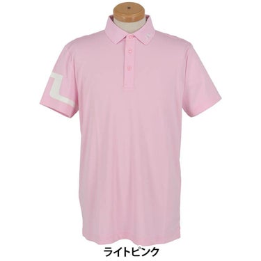 Jリンドバーグ J.LINDEBERG　メンズ ロゴデザイン 半袖 ポロシャツ 071-23245　2025年モデル ライトピンク