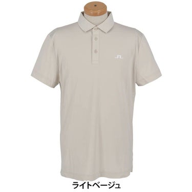 Jリンドバーグ J.LINDEBERG　メンズ ロゴデザイン ストレッチ 半袖 ポロシャツ 071-23343　2025年モデル ライトベージュ