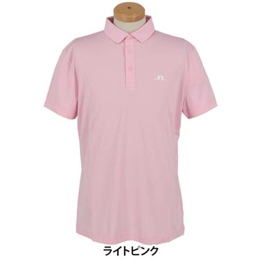Jリンドバーグ J.LINDEBERG　メンズ ロゴデザイン ストレッチ 半袖 ポロシャツ 071-23343　2025年モデル ライトピンク