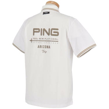 ピン PING　メンズ ラインデザイン ロゴプリント 二重織 半袖 ポロシャツ 621-5160301　2025年モデル 詳細5