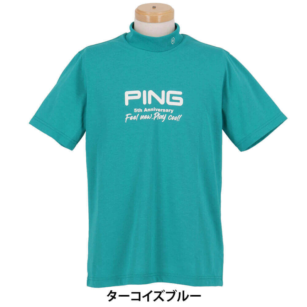 ピン PING　メンズ ロゴプリント プレーティング天竺 半袖 ハイネックシャツ 621-5167307　2025年モデル 詳細18