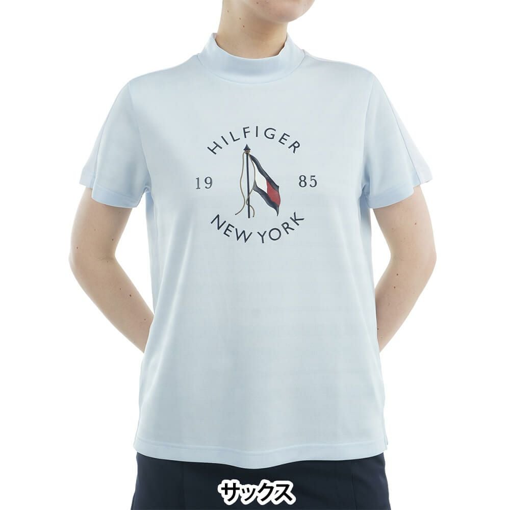 トミー ヒルフィガー ゴルフ　レディース サークルロゴ 半袖 モックネックシャツ THLA522　2025年モデル 詳細8