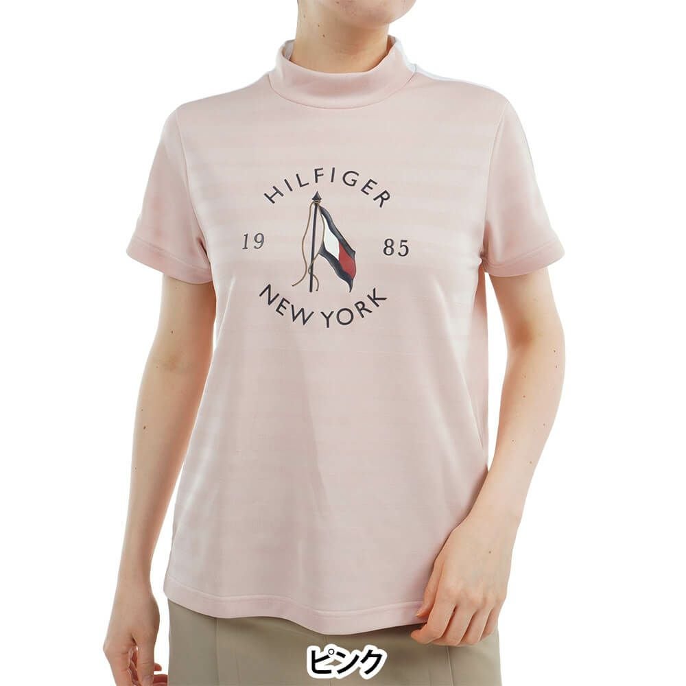 トミー ヒルフィガー ゴルフ　レディース サークルロゴ 半袖 モックネックシャツ THLA522　2025年モデル 詳細16