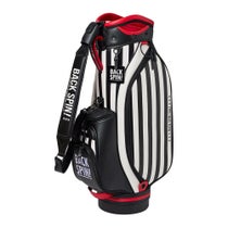 バックスピンゴルフ BACK SPIN! GOLF　ストライプ キャディバッグ BSBE01C107 WHBK ホワイト/ブラック　2025年モデル