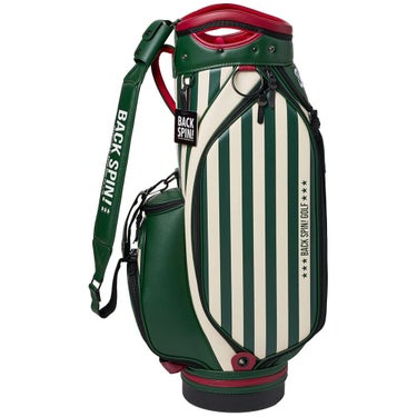 バックスピンゴルフ BACK SPIN! GOLF　ストライプ キャディバッグ BSBE01C107 GRIV グリーン/アイボリー　2025年モデル　詳細4