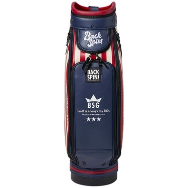 バックスピンゴルフ BACK SPIN! GOLF　ストライプ キャディバッグ BSBE01C107 RDNV レッド/ネイビー　2025年モデル　詳細5