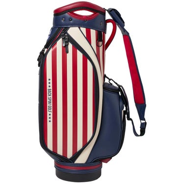 バックスピンゴルフ BACK SPIN! GOLF　ストライプ キャディバッグ BSBE01C107 RDNV レッド/ネイビー　2025年モデル　詳細6
