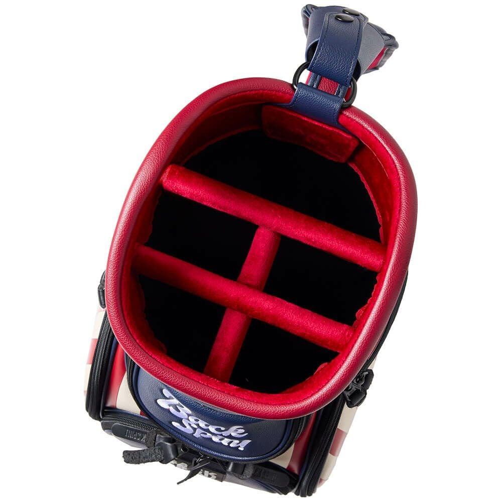 バックスピンゴルフ BACK SPIN! GOLF　ストライプ キャディバッグ BSBE01C107 RDNV レッド/ネイビー　2025年モデル　詳細8