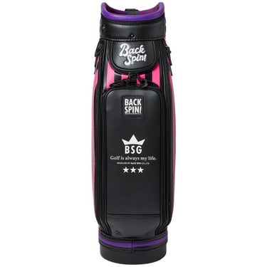 バックスピンゴルフ BACK SPIN! GOLF　ストライプ キャディバッグ BSBE01C107 PKBK ピンク/ブラック　2025年モデル　詳細5