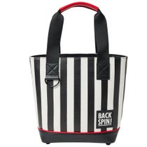 バックスピンゴルフ BACK SPIN! GOLF　ストライプ カートバッグ BSBE01B311 WHBK ホワイト/ブラック　2025年モデル