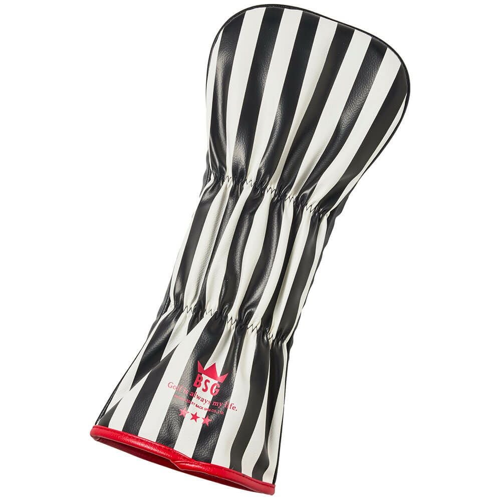 バックスピンゴルフ BACK SPIN! GOLF　ストライプ ドライバー用 ヘッドカバー BSBE01H515 WHBK ホワイト/ブラック　2025年モデル　詳細2