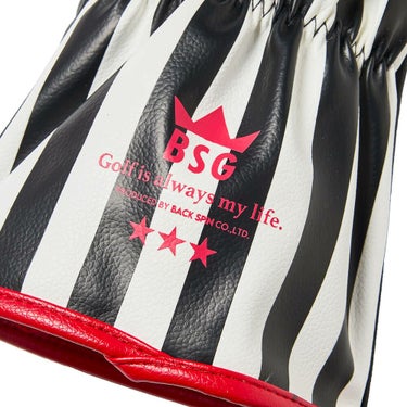 バックスピンゴルフ BACK SPIN! GOLF　ストライプ ドライバー用 ヘッドカバー BSBE01H515 WHBK ホワイト/ブラック　2025年モデル　詳細3