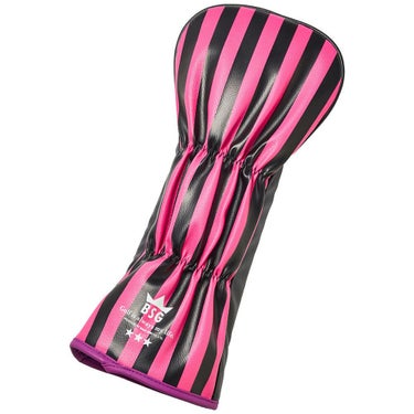 バックスピンゴルフ BACK SPIN! GOLF　ストライプ ドライバー用 ヘッドカバー BSBE01H515 PKBK ピンク/ブラック　2025年モデル　詳細2