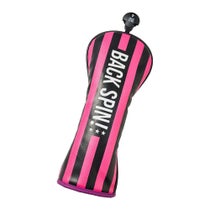 バックスピンゴルフ BACK SPIN! GOLF　ストライプ フェアウェイウッド用 ヘッドカバー BSBE01H516 PKBK ピンク/ブラック　2025年モデル