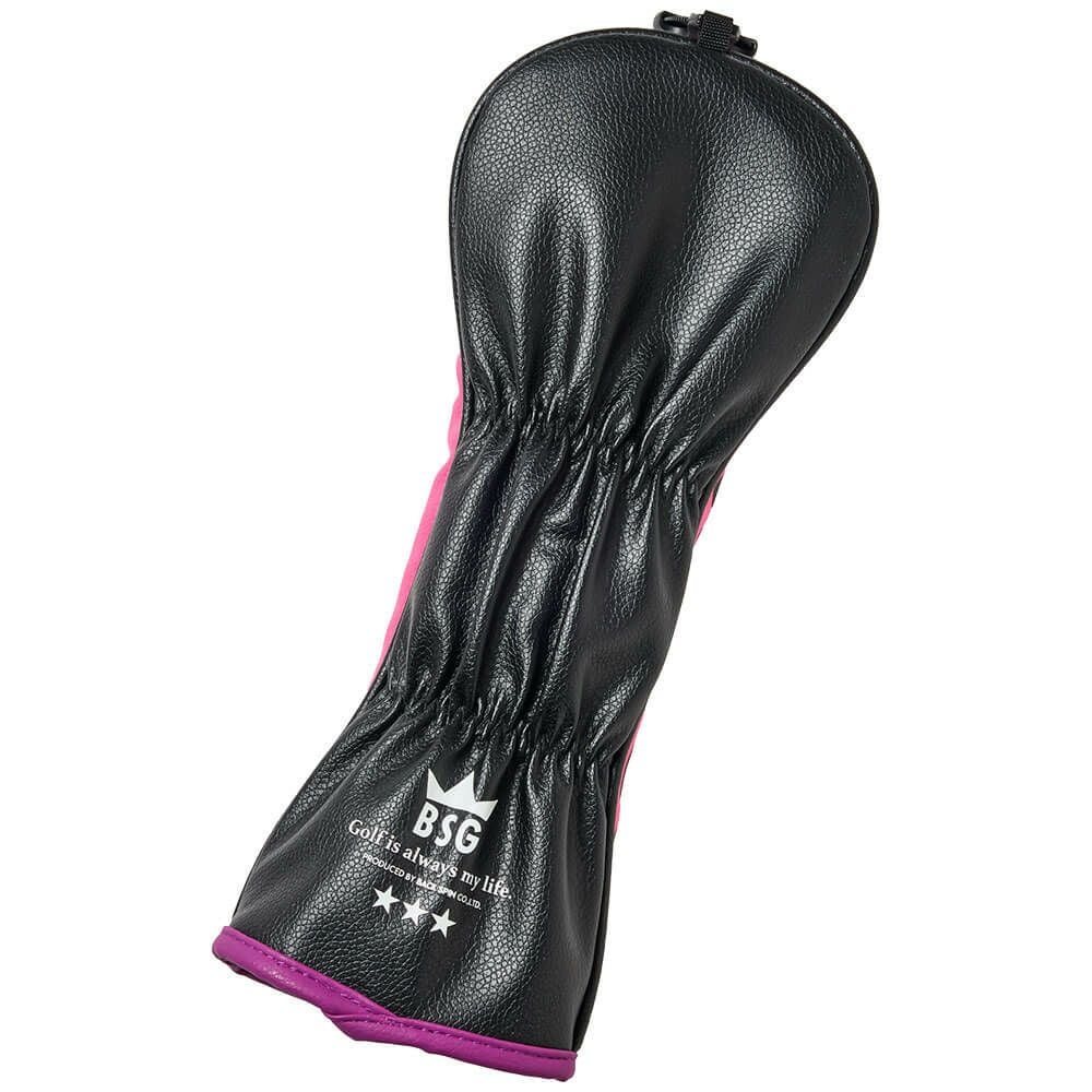 バックスピンゴルフ BACK SPIN! GOLF　ストライプ フェアウェイウッド用 ヘッドカバー BSBE01H516 PKBK ピンク/ブラック　2025年モデル　詳細2