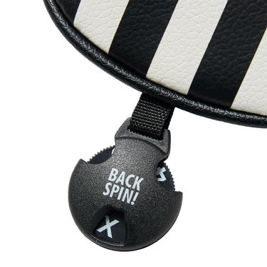 バックスピンゴルフ BACK SPIN! GOLF　ストライプ ユーティリティ用 ヘッドカバー BSBE01H517 WHBK ホワイト/ブラック　2025年モデル　詳細4