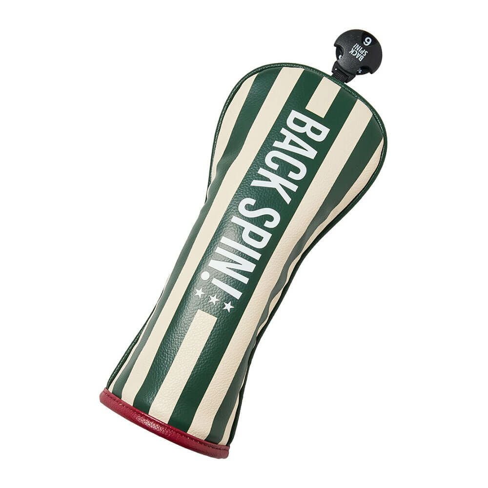 バックスピンゴルフ BACK SPIN! GOLF ストライプ ユーティリティ用 ヘッドカバー BSBE01H517 GRIV グリーン/アイボリー 2025年モデル